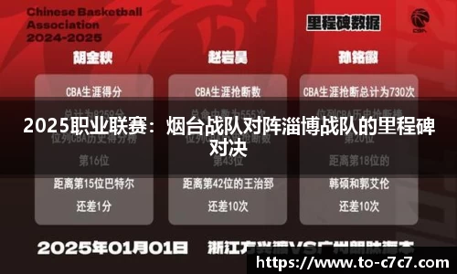 2025职业联赛：烟台战队对阵淄博战队的里程碑对决